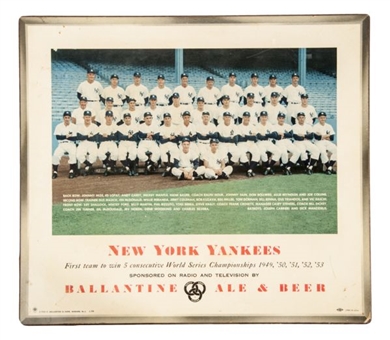 1954 New York Yankees Team Balantine Advertisement 